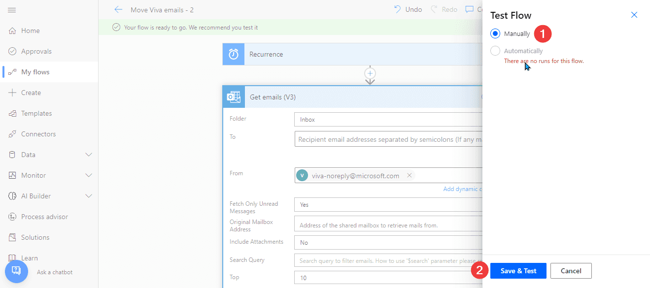 Choosing manual test